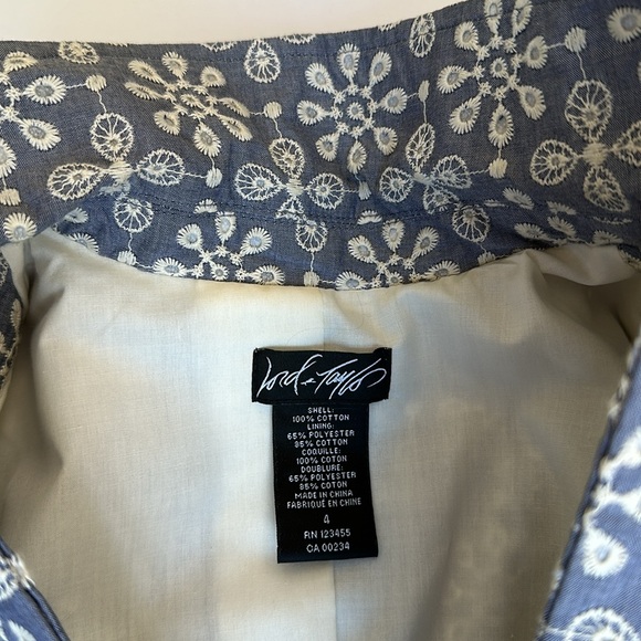 Lord &Taylor Cotton Summer Blazer - Picture 7 of 10